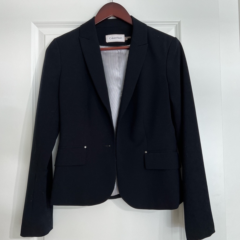 Navy Calvin Klein blazer jacket
